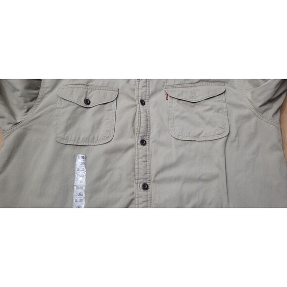 NEW! Levis Khaki Jacket Serpa Fleece Lined Mens Size 2XL Long Sleeve NWOT - Picture 4 of 12